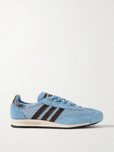 Adidas Originals X Wales Bonner SL76 leather-trimmed brushed-suede and mesh sneakers at Collagerie