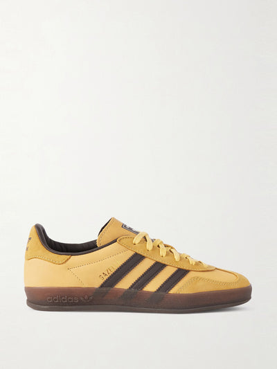 Adidas Originals Gazelle Indoor leather-trimmed nubuck sneakers at Collagerie