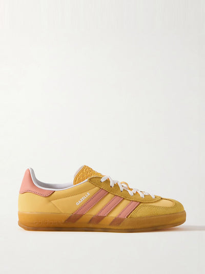 Adidas Originals Gazelle Indoor leather and suede-trimmed nylon sneakers at Collagerie