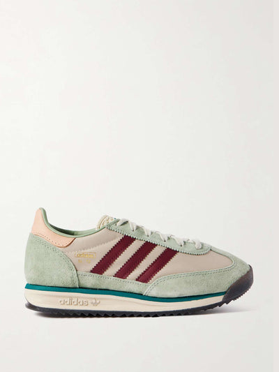 Adidas Originals SL 72 RS leather and suede-trimmed mesh sneakers at Collagerie