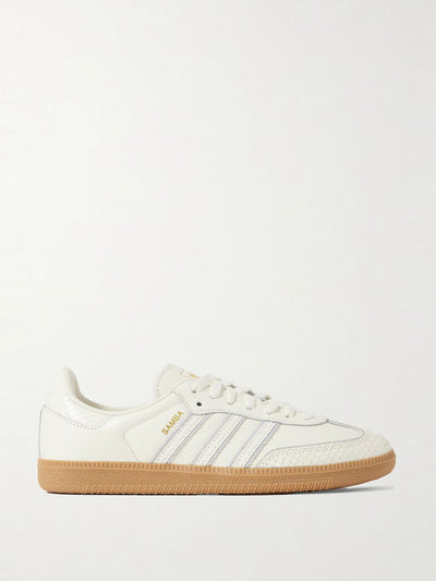 Adidas Originals Samba OG suede-trimmed snake-effect leather sneakers at Collagerie