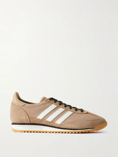 Adidas Originals SL 72 OG suede and leather-trimmed mesh sneakers at Collagerie