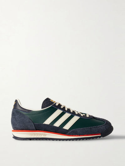Adidas Originals SL 72 OG suede-trimmed leather sneakers at Collagerie