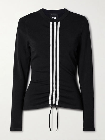 Adidas Originals Striped recycled stretch-jersey top at Collagerie