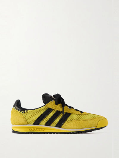 Adidas Originals X Wales Bonner SL76 leather-trimmed brushed-suede and mesh sneakers at Collagerie