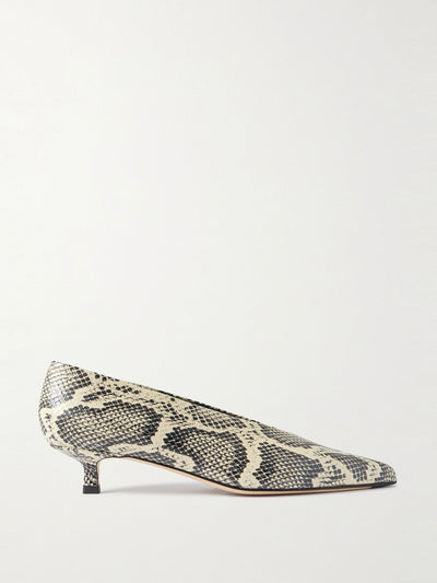 Aeyde Clara snake-effect leather pumps at Collagerie