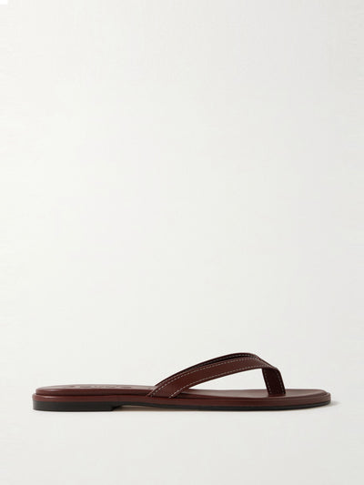 Aeyde Melody leather flip flops at Collagerie