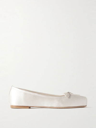 Aeyde Gabriella satin ballet flats at Collagerie