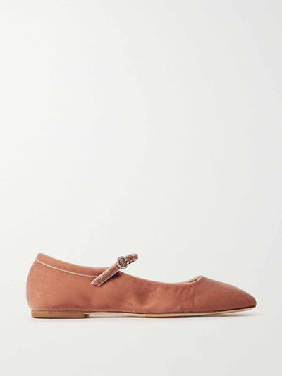 Aeyde Uma velvet Mary Jane ballet flats at Collagerie