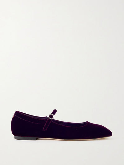 Aeyde Uma velvet Mary Jane ballet flats at Collagerie