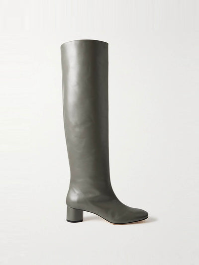 Aeyde Willa leather knee boots at Collagerie