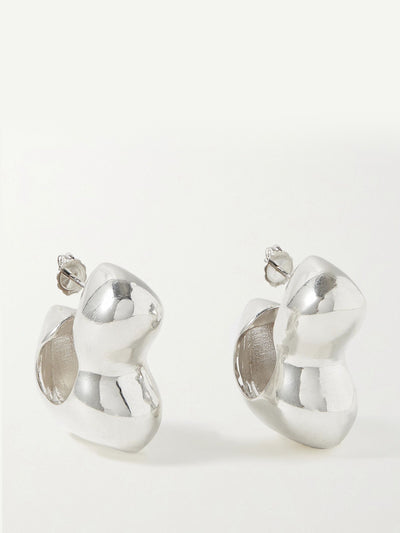 Agmes X Simone Bodmer-Turner Bubble recycled sterling silver hoop earrings at Collagerie