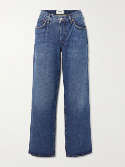 Agolde Low-rise organic straight-leg denim jeans at Collagerie