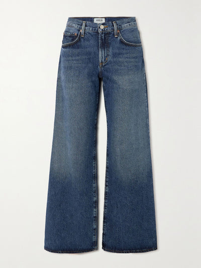 Agolde Clara Baggy low-rise flared organic jeans at Collagerie