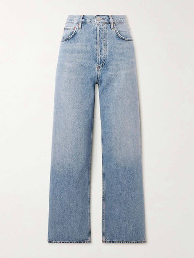 Agolde Cropped high-rise wide-leg jeans at Collagerie