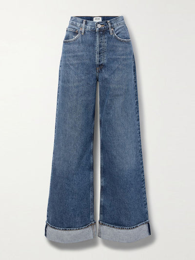 Agolde High-rise wide-leg organic jeans at Collagerie