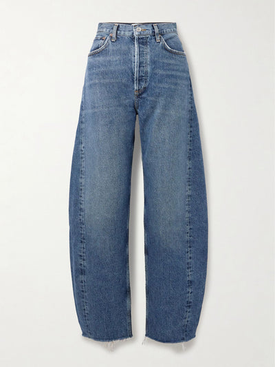 Agolde Luna cropped high-rise tapered organic jeans at Collagerie