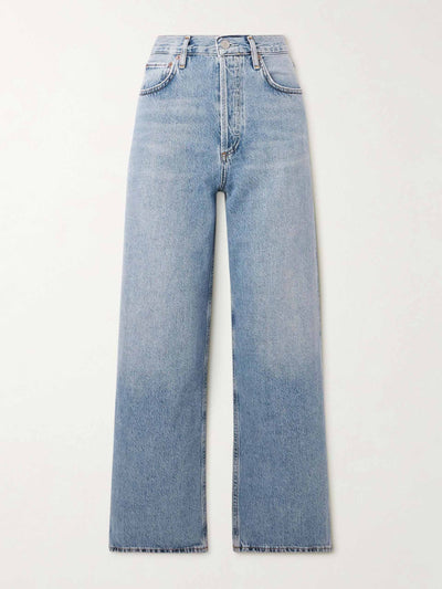 Agolde Ren cropped high-rise wide-leg jeans at Collagerie