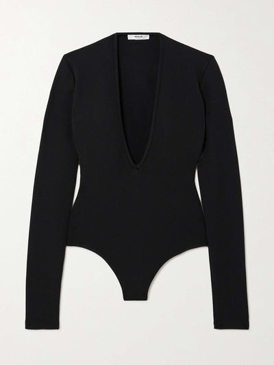 Agolde Zena ribbed-jersey bodysuit at Collagerie