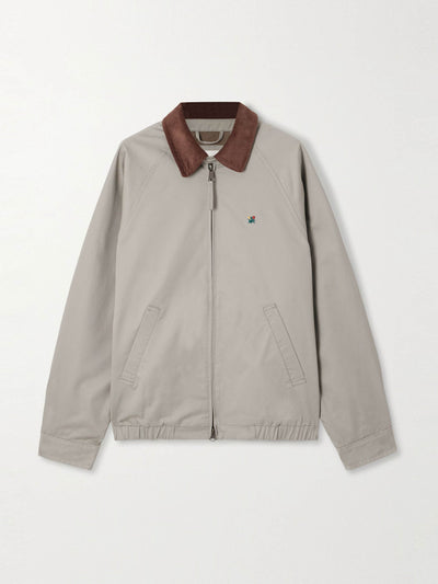 Aimé Leon Dore Corduroy-trimmed embroidered cotton-twill jacket at Collagerie