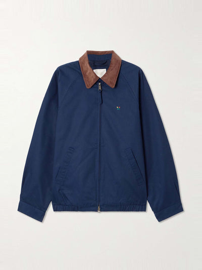 Aimé Leon Dore Embroidered corduroy-trimmed cotton-twill blouson jacket at Collagerie