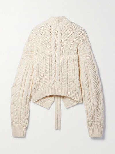 A.L.C. Shelby cable-knit wool sweater at Collagerie