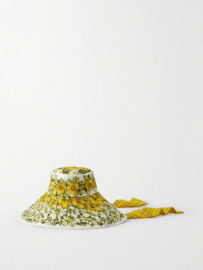 Alémais Gisela small printed linen sunhat at Collagerie