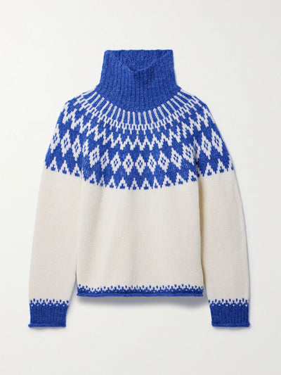 Alex Mill Bailey Fair Isle merino wool-blend turtleneck sweater at Collagerie