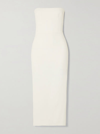 Alex Perry Callan strapless crepe midi dress at Collagerie