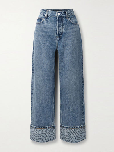 Alexander Wang Printed high-rise wide-leg jeans at Collagerie