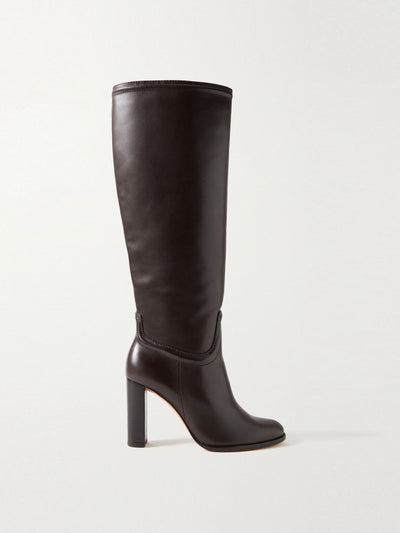 Alexandre Birman Brown leather knee boots at Collagerie