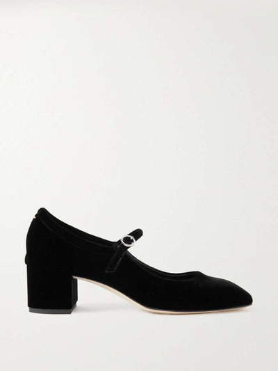 Aeyde Aline velvet Mary Jane pumps at Collagerie