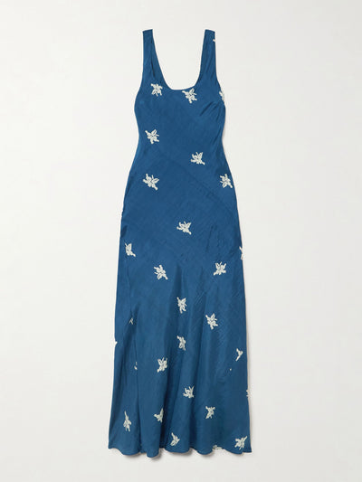 Alix of Bohemia Adele printed silk-satin maxi dress at Collagerie
