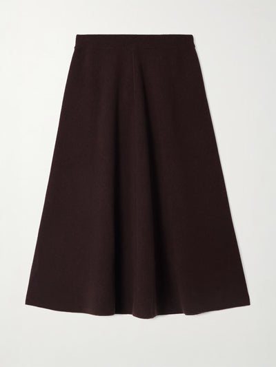 Allude Wool and cashmere-blend midi skirt at Collagerie
