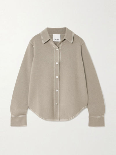 Allude Wool and cashmere-blend shirt at Collagerie