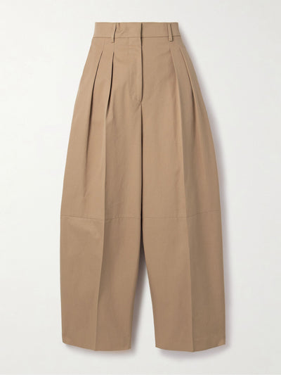 Altuzarra Dash pleated cotton-twill barrel-leg pants at Collagerie