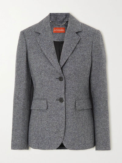 Altuzarra Grey woven blazer at Collagerie