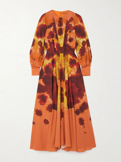 Altuzarra Peirene belted tie-dyed chiffon midi dress at Collagerie