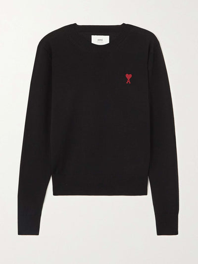 Ami Paris ADC embroidered merino wool sweater at Collagerie