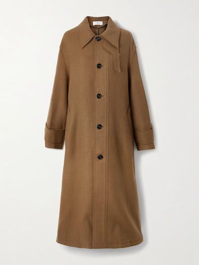 Ami Paris Belted wool-gabardine coat at Collagerie