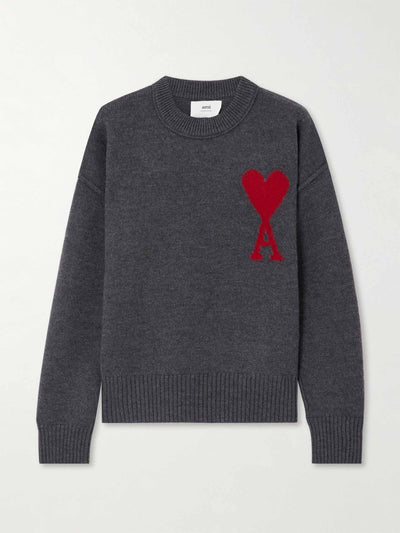 Ami Paris ADC intarsia wool sweater at Collagerie