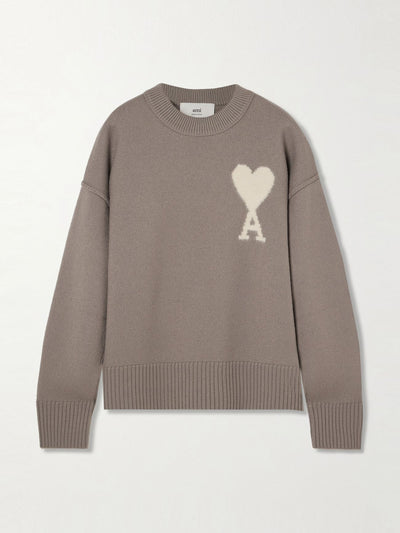 Ami Paris ADC intarsia wool sweater at Collagerie