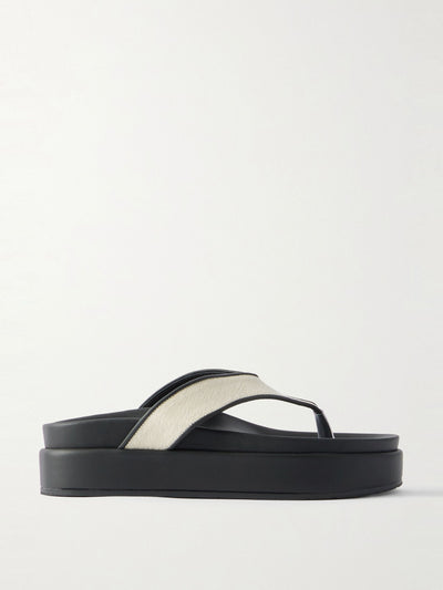 Ancient Greek Sandals Charys2Flatform rubber-trimmed canvas platform sandals at Collagerie