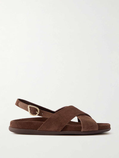 Ancient Greek Sandals Ikesia suede slingback sandals at Collagerie
