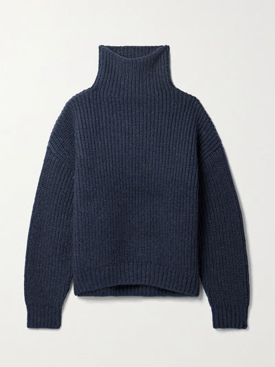 Anine Bing Sydney ribbed-knit turtleneck sweater at Collagerie