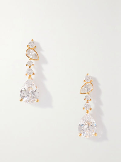 Anissa Kermiche Fandangle cubic zirconia earrings at Collagerie