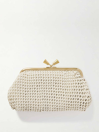 Anya Hindmarch Maud woven leather clutch at Collagerie