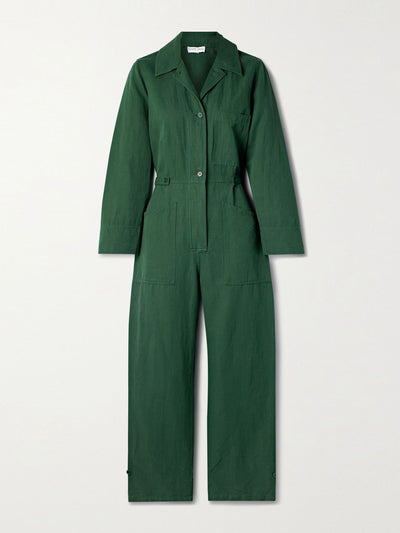 Apiece Apart + Net Sustain Green linen-blend jumpsuit at Collagerie