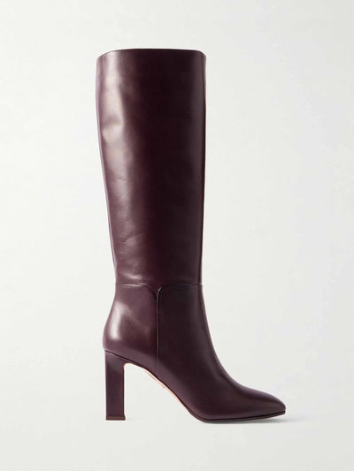 Aquazzura Sellier 85 leather knee boots at Collagerie