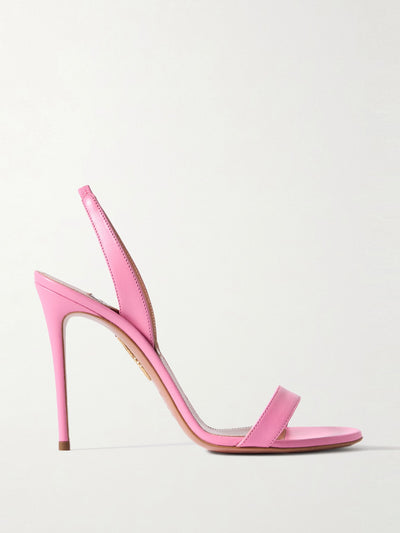 Aquazzura So Nude 105 leather slingback sandals at Collagerie